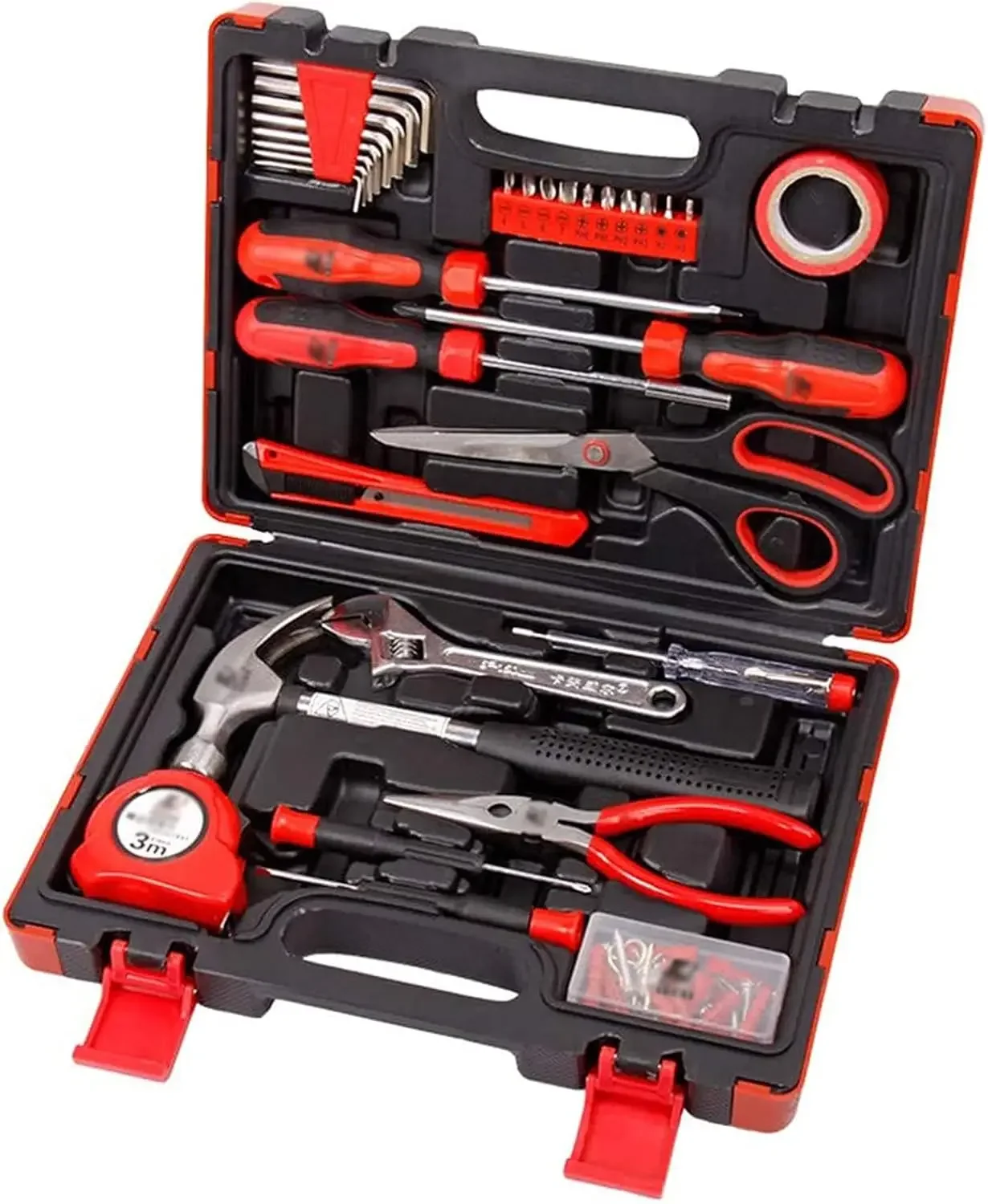 32 Piece Tool Set,General Household Hand Tool Kit with Plastic Toolbox Storage Case