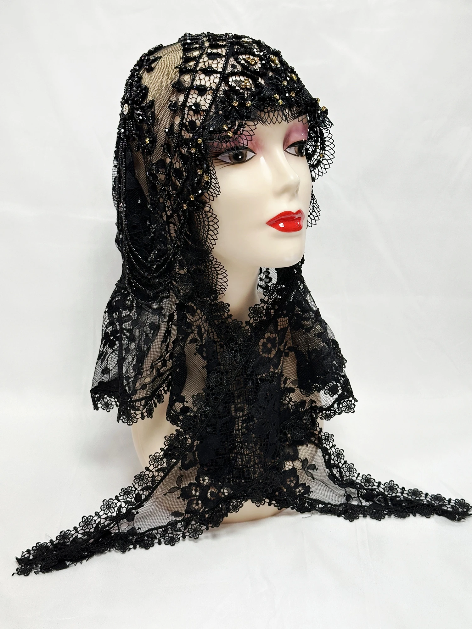 

Новинка 2025 года, мусульманская женская шаль, головной платок, роскошный шарф с кисточками и бусинами, Малайзия, молитва, Куфи, ислам, Саудовская Аравия, кружевной хиджаб