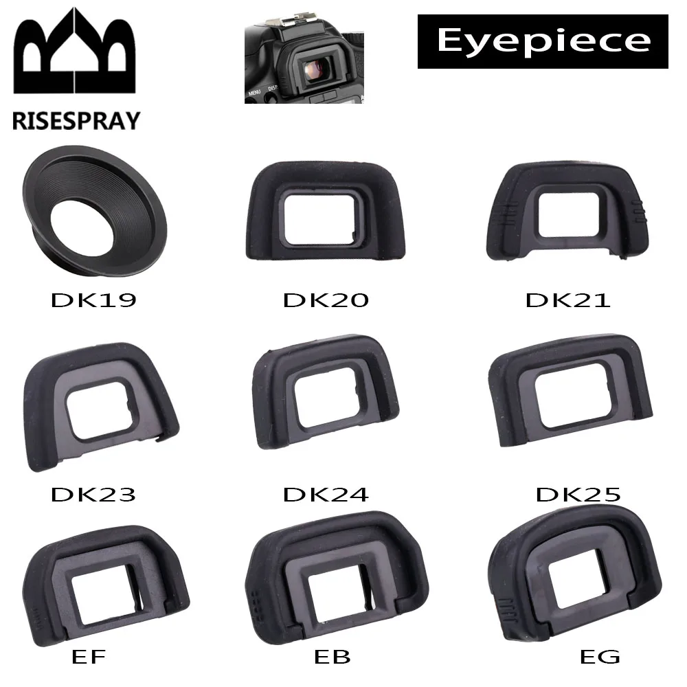 RISESPRAY DK-19 DK-20 DK-21 DK-23 DK-24 DK-25 EF EB เช่น EC DK-5ยาง Eye Cup Eyecup สำหรับกล้อง SLR