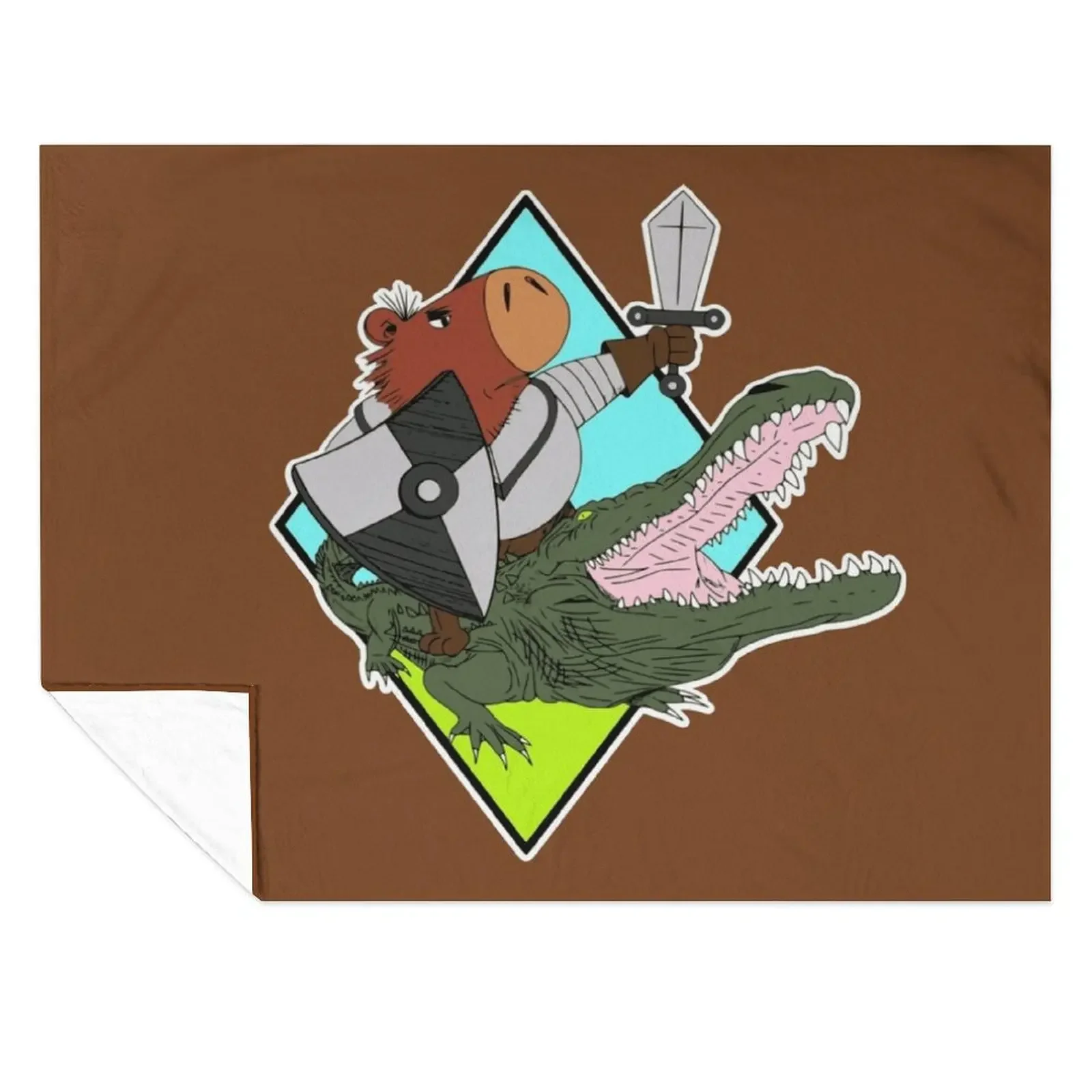 

Castlereagh Capybara Cavalry: Original Logo Throw Blanket Decorative Beds Soft Beds Luxury St Soft Big Blankets