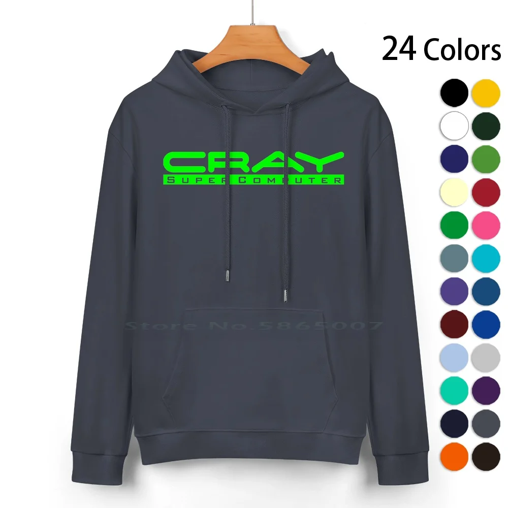 Cray Super Computer Pure Cotton Hoodie Sweater 24 Colors Cray Super Computer 100% Cotton Hooded Sweatshirt For Women Men Unisex