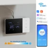 Smart Tuya WiFi Thermostat for Gas Boiler Heating /Cooling Powered by Battery/USB Works With Alexa Google Home Daily Programable
