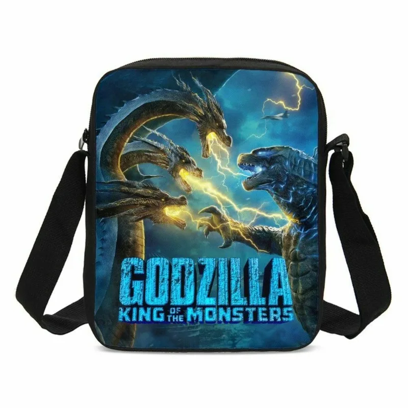 Godzilla Cosplay Backpacks 4pcs/set Anime Figures King of The Monsters Kids School Bags Lunch Bag Shoulder Bags Pencil Case Sets