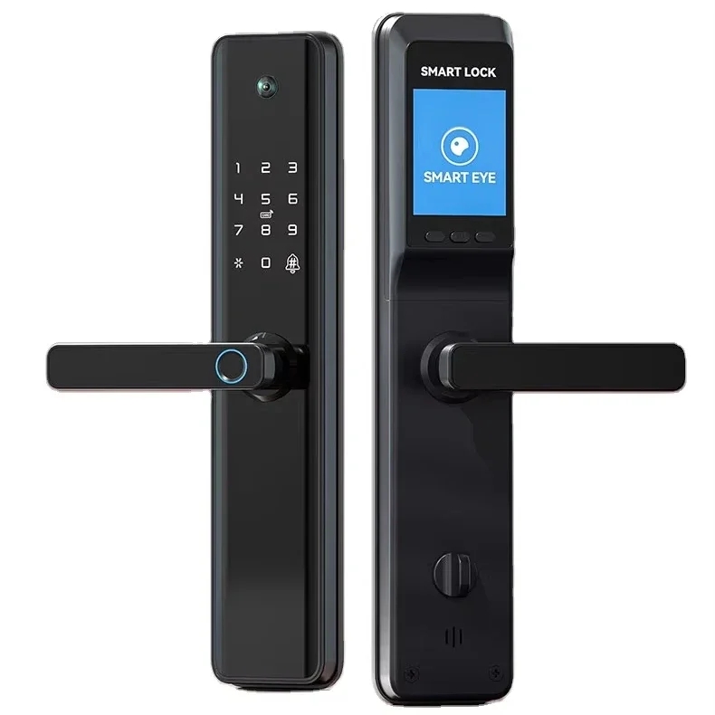 Sinovo Smart Home WiFi Fingerprint Face Recognition Door Lock Automatic Cat Eye Camera Key Capture Tuya App Bluetooth Cloud