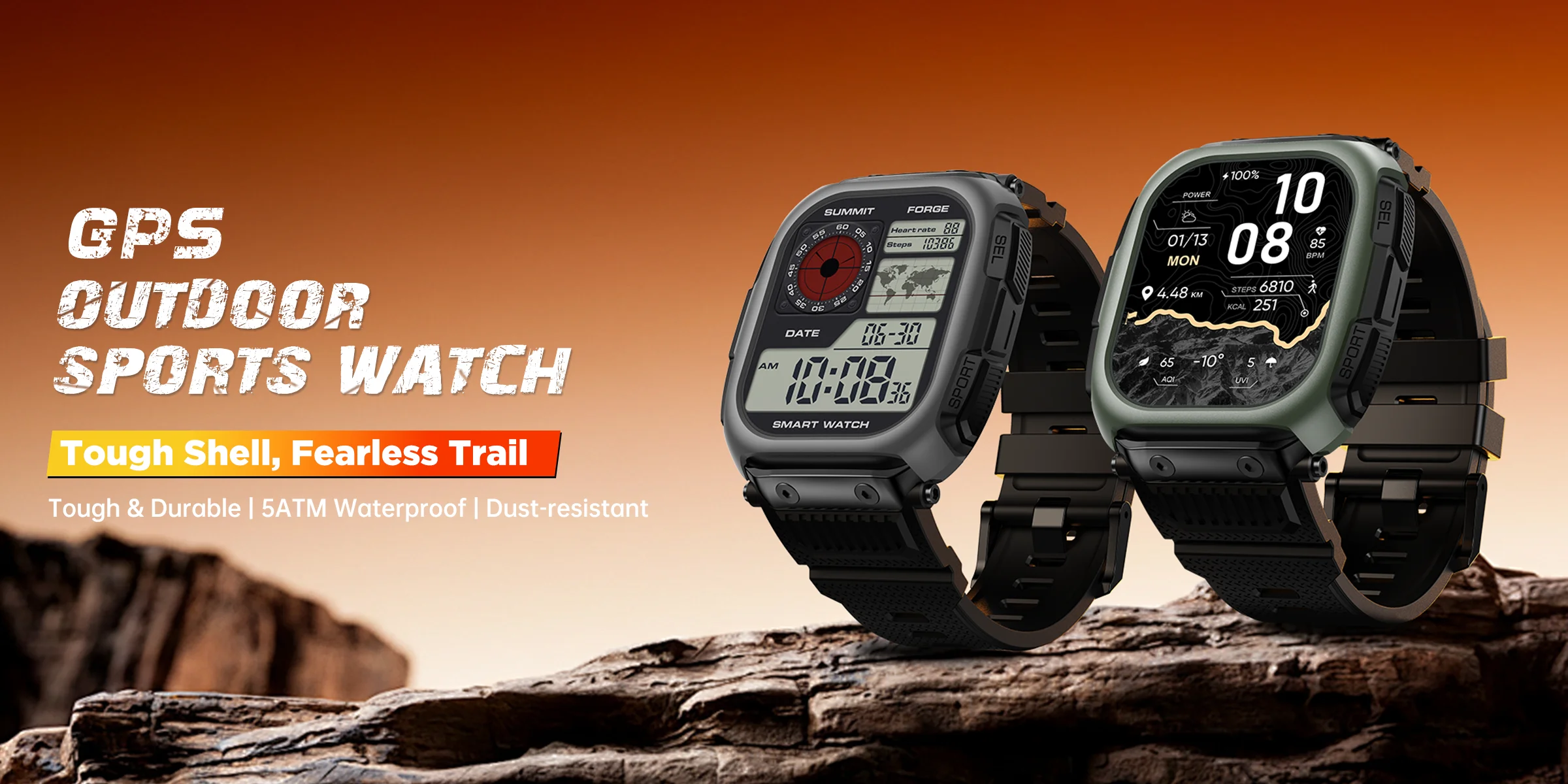 2026 Neue Offline-Karten-GPS-Smartwatch für Herren, 2,13'' AMOLED, Kompass, 5ATM wasserdicht, Herzfrequenzmessung, 170+ Sportarten, 850mAh Akku, Tank-Smartwatch – Detail 1