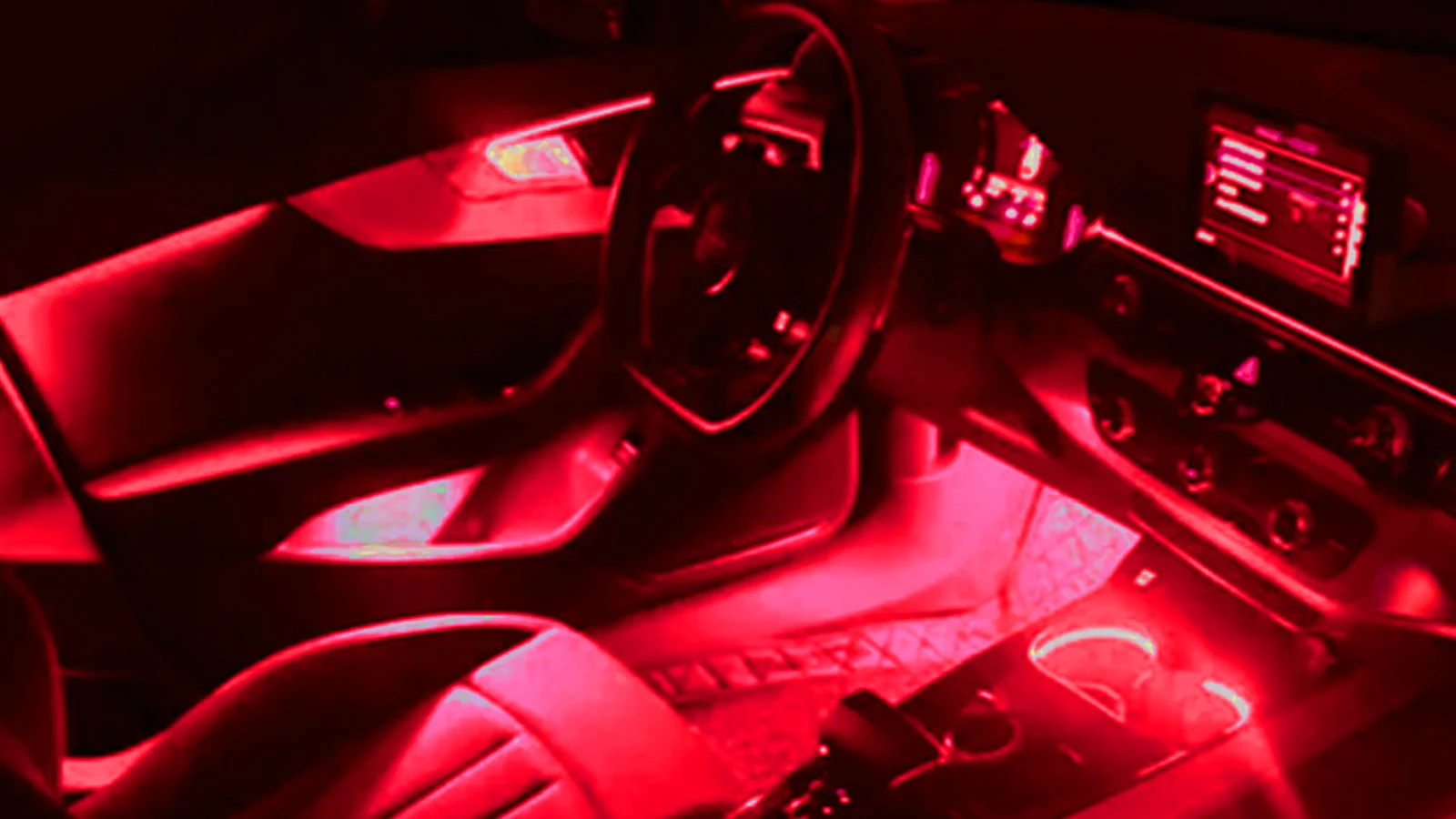 Auto-Neon-LED-Innenraum-Ambiente-Fußraumbeleuchtung für Tesla, Hintergrundbeleuchtung mit Fernbedienung, App-Musiksteuerung, Auto-Dekorationslampen-Zubehör – Detail 13