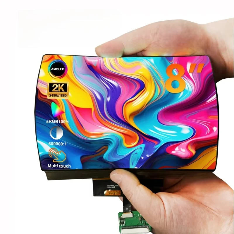 8 inch 2480 * 1860 Organic Light Emitting Diode Flexible AMOLED Display Panel Driver Board MIPI Interface Battery Touch