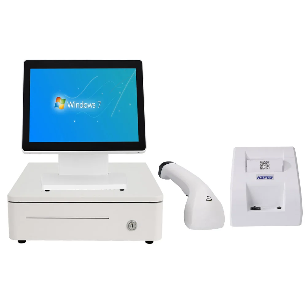 

ATU&UTVHSPOS HS-A14 Android 10 Inch Tablet POS Cash Register 58mm Thermal Receipt Printer and Cash Drawer 14inch Height for Shop