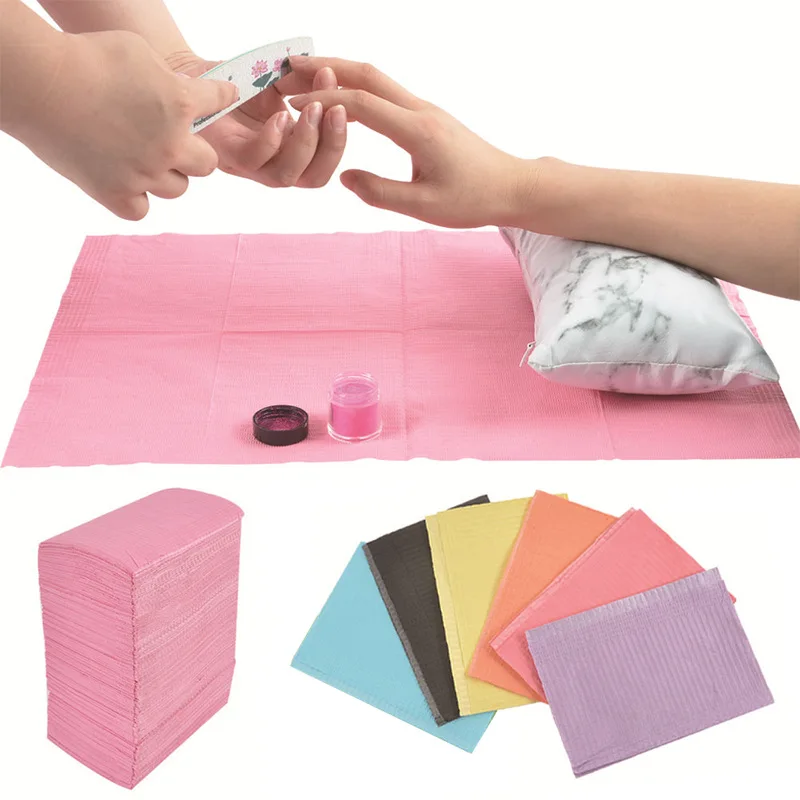 

Nail Art Table Mat Disposable Foldable Clean Pad Beauty Nail Care Polish Waterproof Tablecloth Manicure Tool Lint Paper