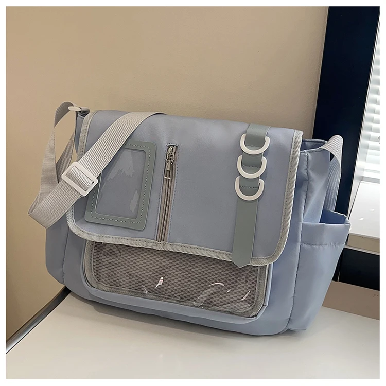 Y2K Japanische Harajuku Schultaschen für Mädchen Neue transparente Itabag Umhängetasche DIY Abzeichen Display Platte Ita Tasche – Detail 15