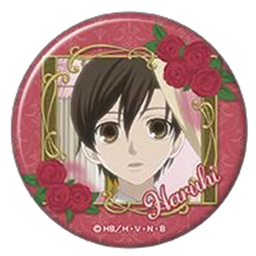 58mm Anime Ouran High School Host Club Haruhi Fujioka Tamaki Suoh Cosplay COSTUME Badge Pin SPTE Tinplate Brooch﻿ Prop Gift