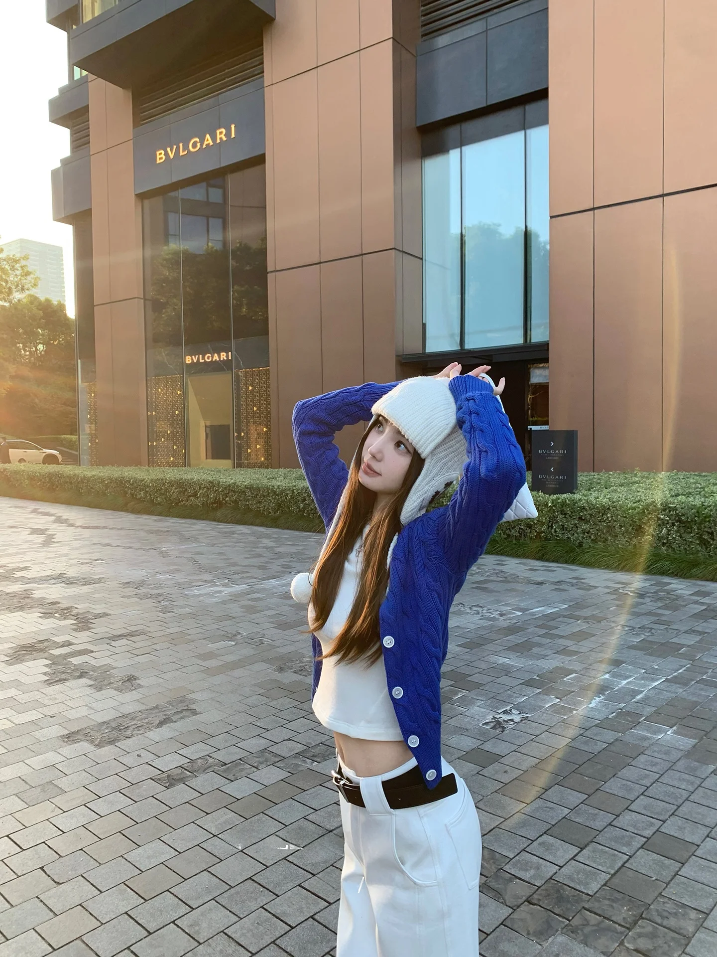 

Женский модный вязаный кардиган Bla Bean H Humming из чистого хлопка с узором косы, весна-осень