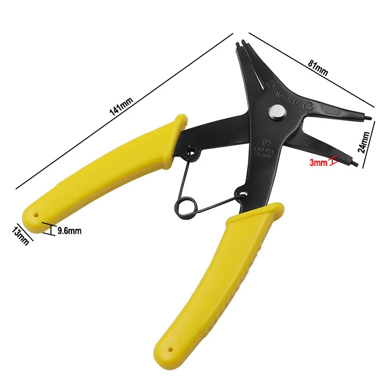 Multifunction 2-in-1 DIY Snap Spring Ring Circlip Removal Install Plier Tool Kit