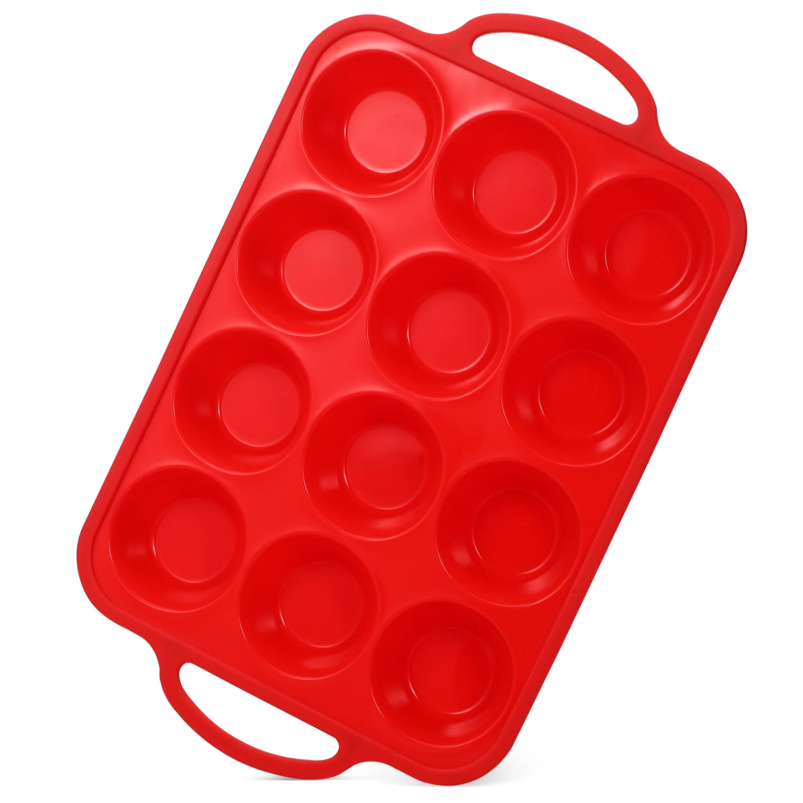 

12 Circle Cake Pan Non Stick Silicone Mini Muffin Tray Home Baking Supplies Round Tart Mold Chocolate Pans Egg Tart molds cake