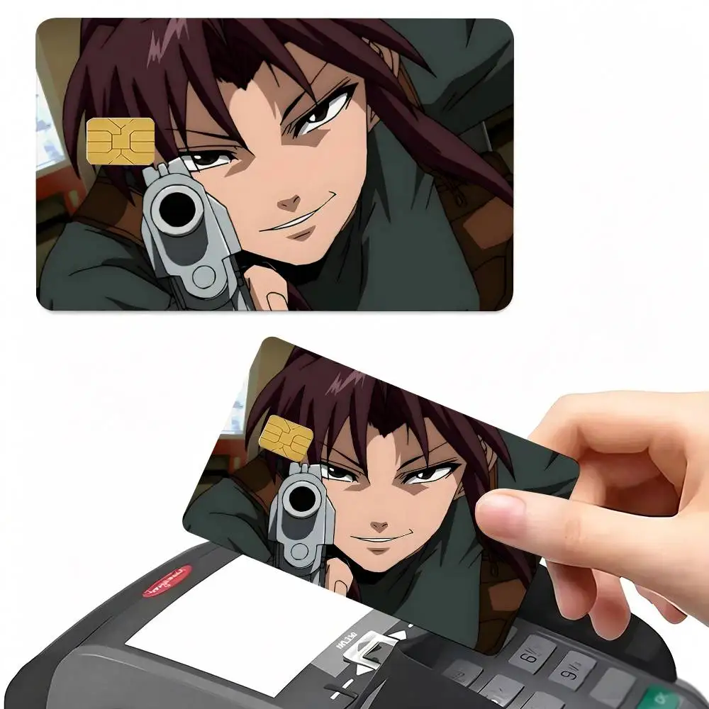 Revy Black Lagoon Card Sticker Cartoon Art Credit Card Skin Anti Scratch Bank Debit Card Decal