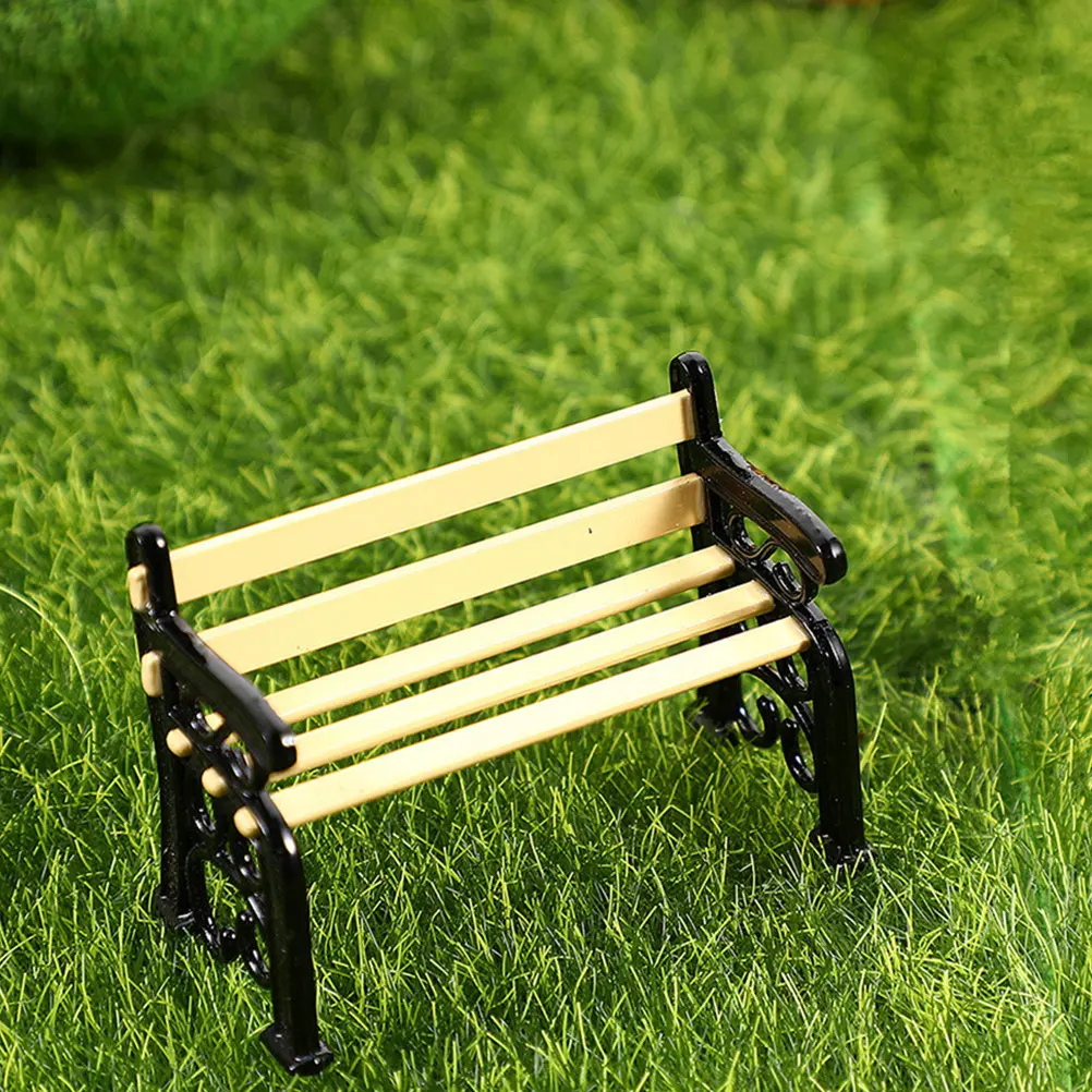 

Набор миниатюрной мебели из 2 предметов, масштаб 1:12, миниатюрная уличная скамейка для миниатюрного дома, декора сада, аксессуары для комнаты, ландшафтный декор