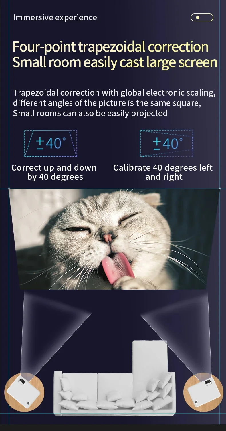 Projector Groothandel H5-projectoren Presentatieapparatuur ODM / OEM Android 10 4k 720P HD Mini draagbare projector