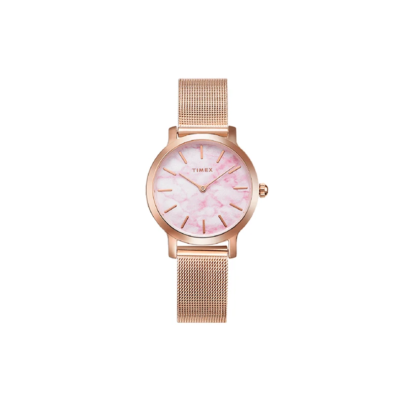 TIMEX Transcend Women Analog Quartz Wrist Watch Rose Gold Trend Female Minimalist Simple Slim Thin Casual Dress Watch TWG021000