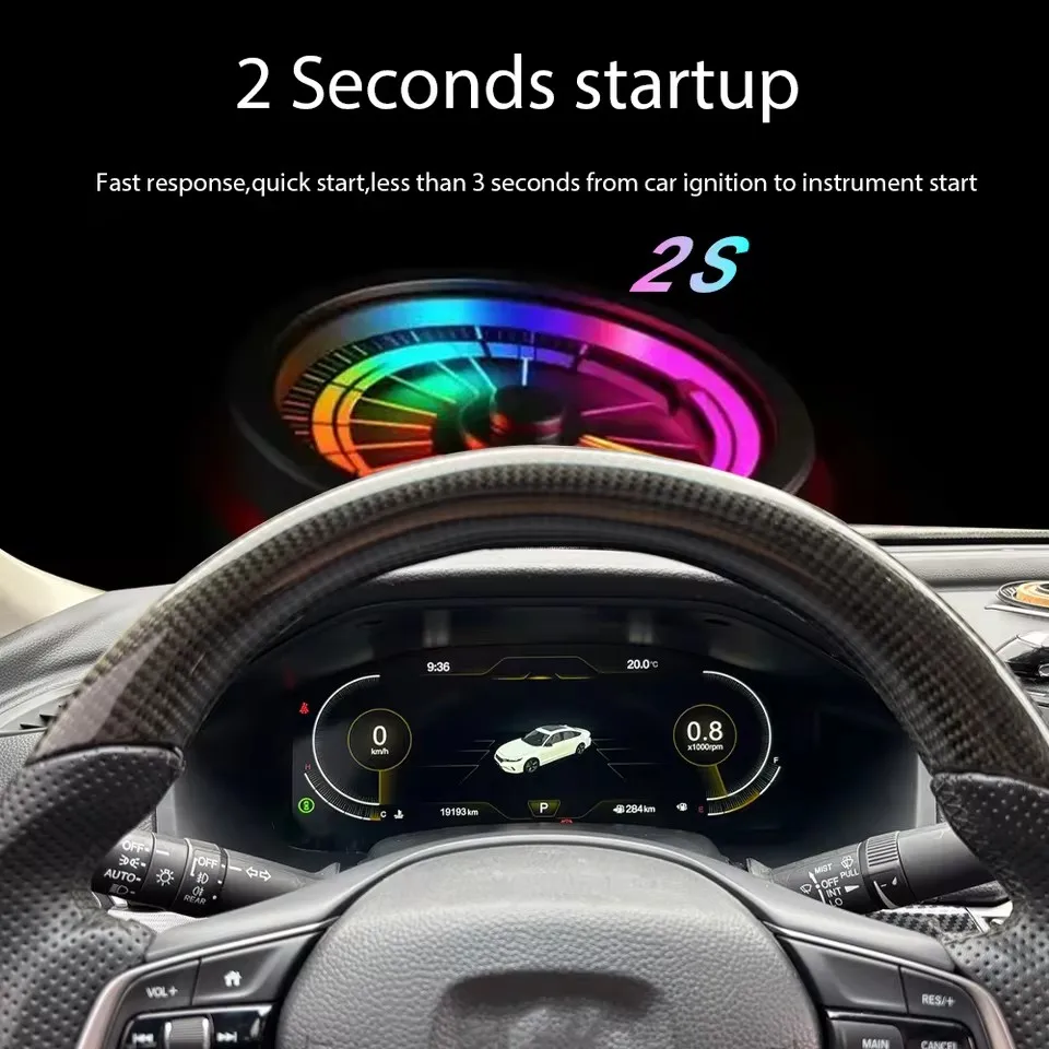 LCD Speedometer Car Dashboard For Honda Accord 10th Gen Digital Cluster Virtual Cockpit Panel GPS Plug and Play Display Screen