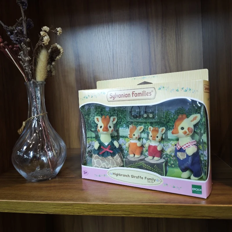 Sylvanian Families Accessoires Calico Critters Meisjes Kinderspeelgoed Miniatuur Anime Pop Kinderspeelgoed High Branch Giraffe Familie