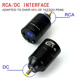 Portable WX-6 Wireless Tattoo Power Supply Fast Charging Rechargeable Tattoo Batterry For Tattoo Pen Machine RCA/DC Interface
