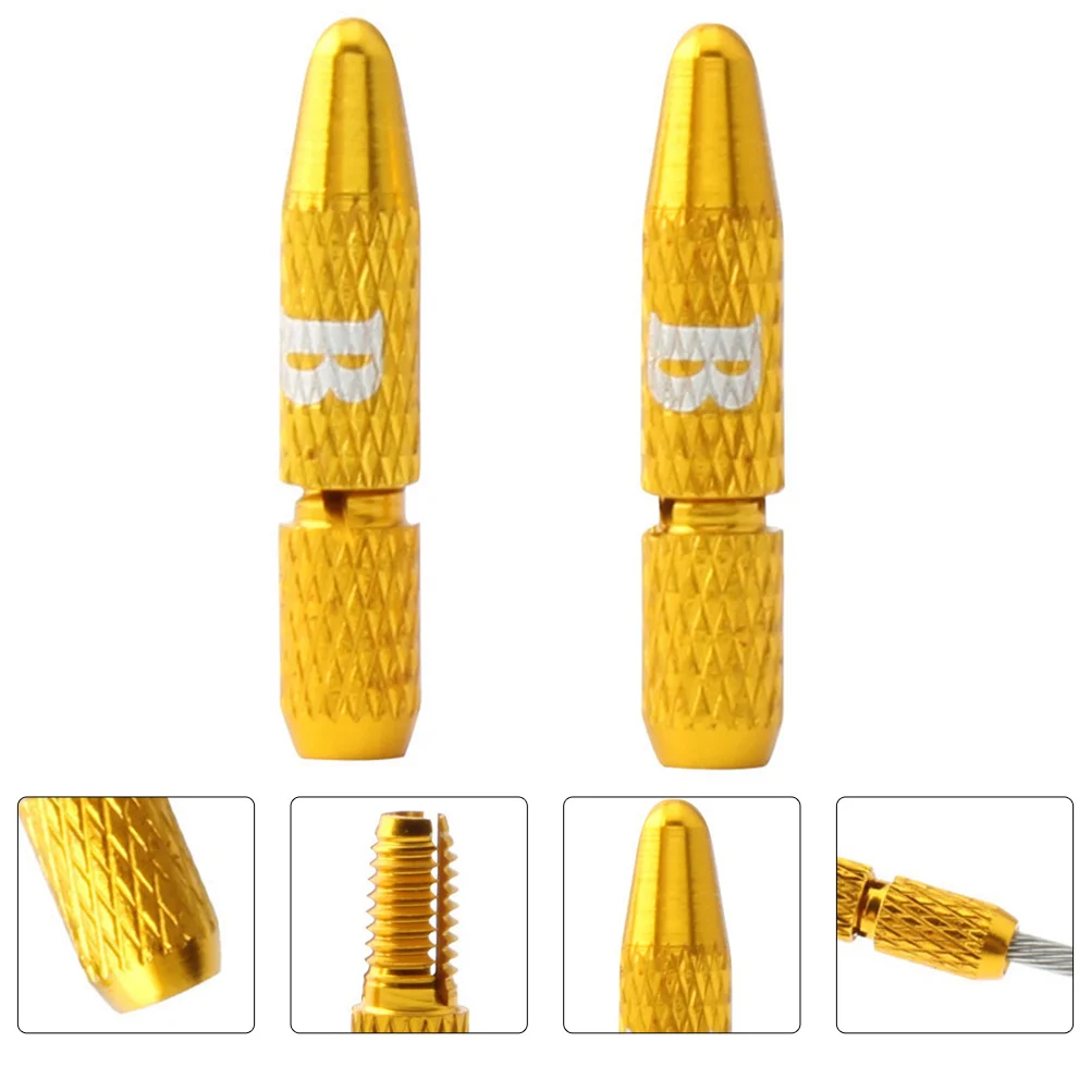 

2Pcs Brake Cable End Caps Aluminum Alloy Bike Inner Cable Tail Brake Wire Accessories Durable Long-Lasting Replacement Tools