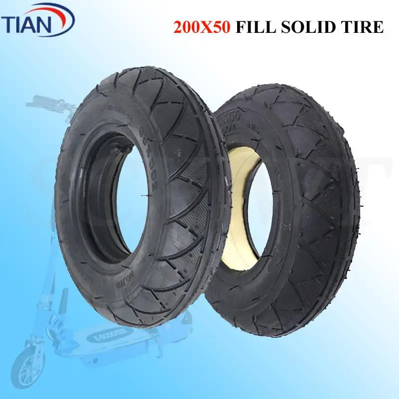 

Electric scooter 8 inch front wheel solid filling wheel high strength resistance 200x50 solid tire