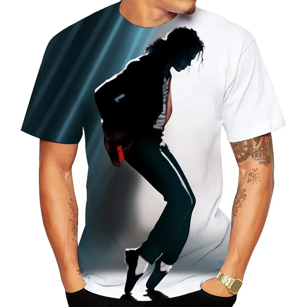 Supercool Michael Jackson 3d Print Summer Men's O-Neck T-shirt Casual Short Sleeve Oversized T Shirts