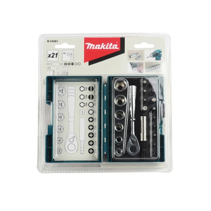 Imagem -04 - Makita tipo de Impacto Bit Caixa de Soquete Hexagonal Série Chave Hexagonal Chave de Fenda Catraca Magnética Ferramenta Peças Reposição Série