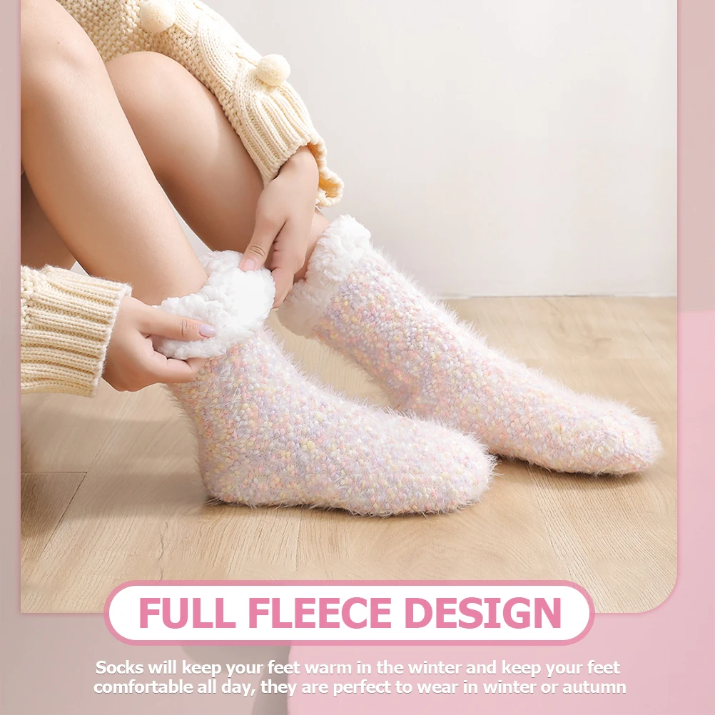 

Warm Anti-slip Socks Premium Comfort Soft Slippers Nonslip Floor Women Winter Heat Holder Gift