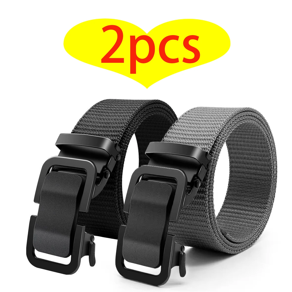 No Tooth Buckle Can Be Cut Waist Belt Military Canvas Tactical Belt Leisure Automatic Buckle Workwear Student New Belt Male