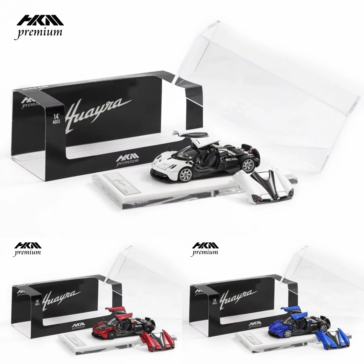 HKM1:64 Pagani Huayra Coupe 2014 Gull-wing Two-door Openable Alloy Car Model Gift