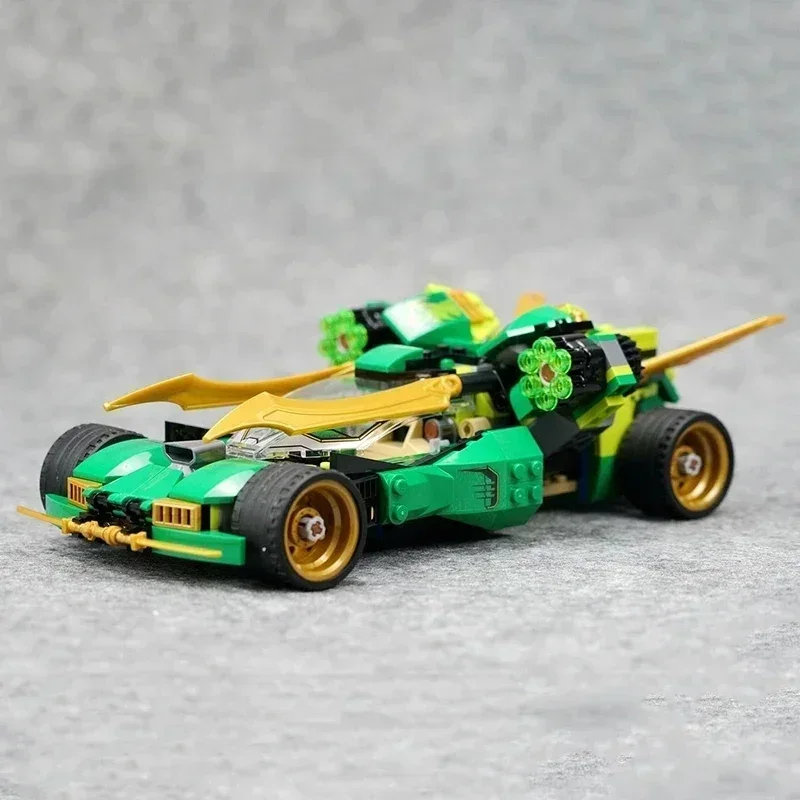 Lloyd's High-speed Nocturnal Chariot Building Blocks Racing Car Vehicle Soldier Assembly Brick Toys Kid Gift - view 3