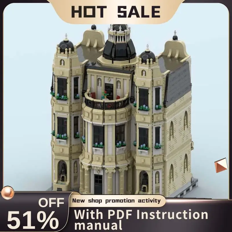 

New 12930PCS City Hot Selling Street View Moc Modular Livingstone Palais Model Building Blocks Diy Creative Ideas Kids Toys Gift