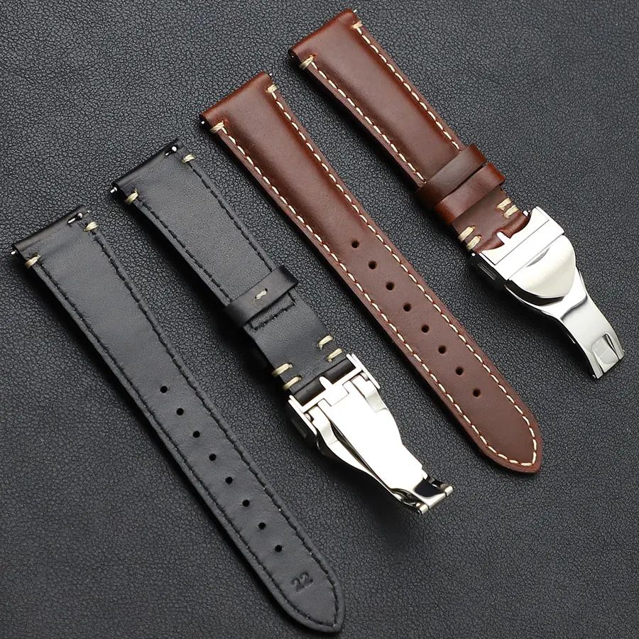 19mm 20mm 22mm Leather Strap for Cinturino Tudor Black Bay Watch Strap Tudor Blackbay Watchband Black Bay 58 Strap Black Bay Pro