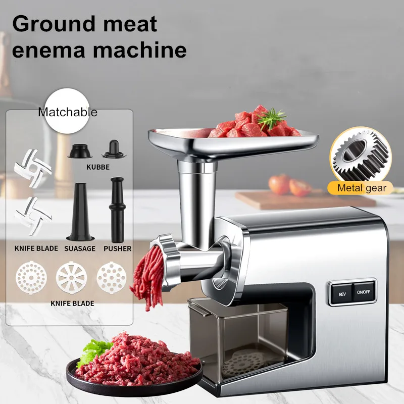 Commercial Electric Meat Grinder – Stainless Steel Sausage Stuffer & Mincer for Home Homemade Jerky Meat Grinder Easy Clean