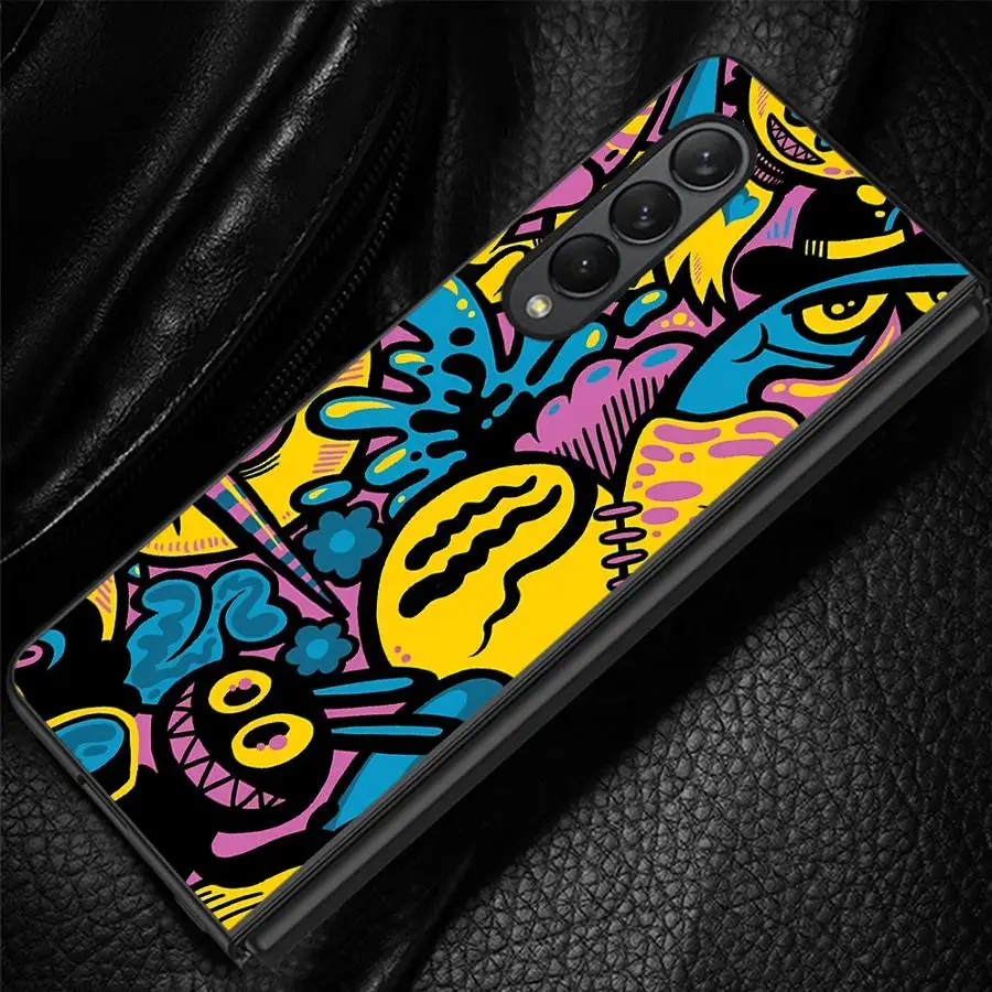 Phone Cover Case for Samsung Galaxy Z Fold 8 Ultra ZFold7 ZFold4 ZFold3 ZFold5 Z Fold 7 6 5 4 3 ZFold6 Cartoon Graffiti Design