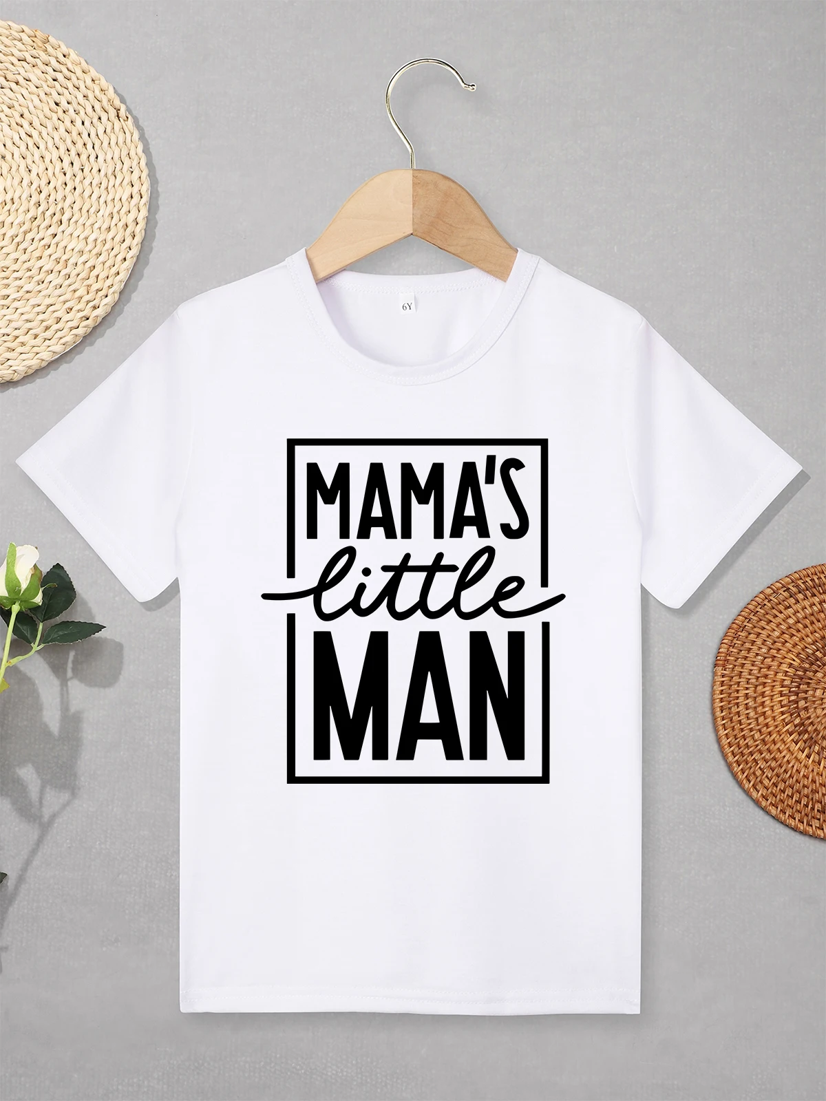 

Mama's Little Man Cute Boy Clothes Kawaii Children Short Sleeve T-shirt Summer Outfit Tops Kids Casual Tops Fast Delivery