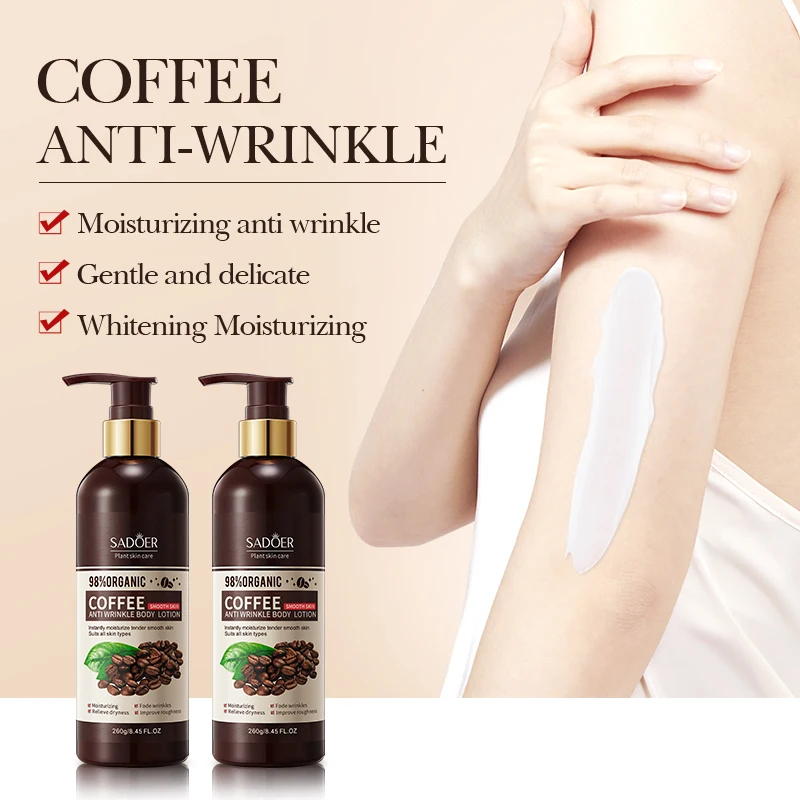

Coffee Moisturizing Body Lotion, Hydrates And Smoothes Skin, Suitable For All Skin Types