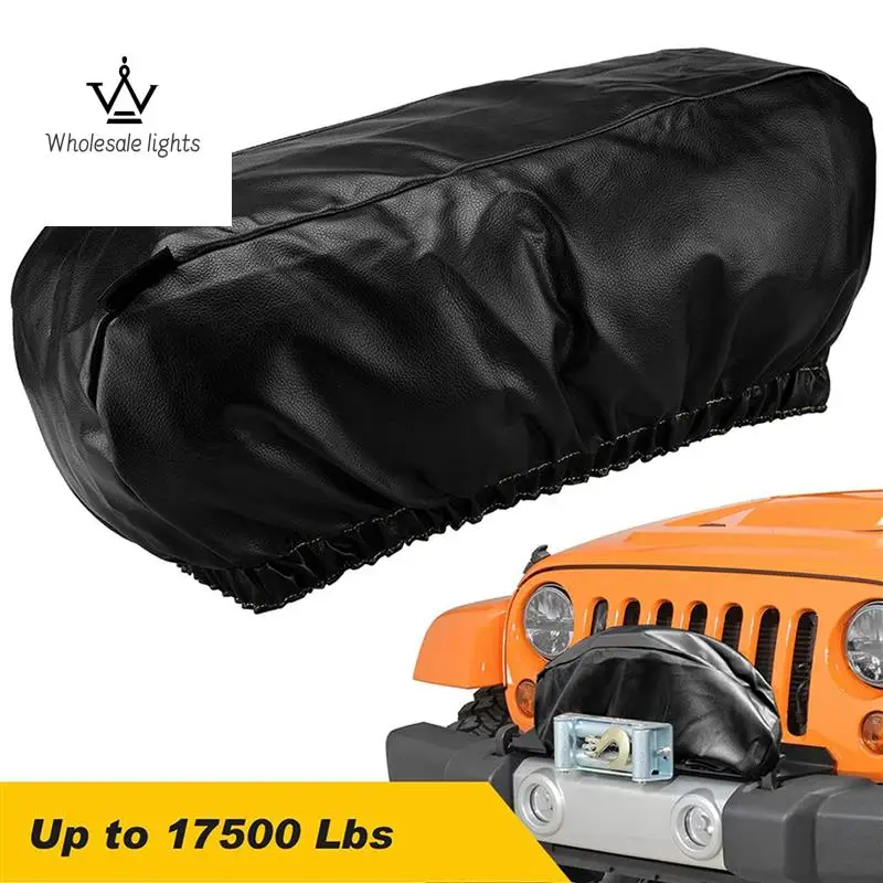 

5X Winch Cover Heavy Duty Waterproof Winch Protection Cover Dust-Proof Universal Winch Cover For Up To 17500 Lbs