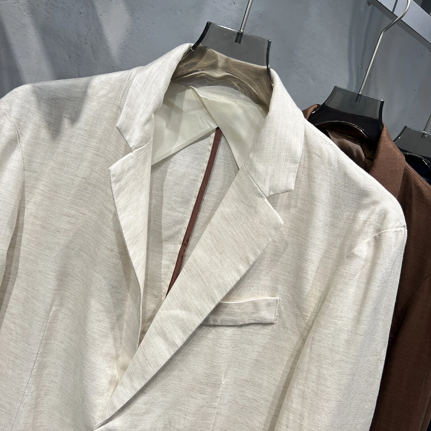  Italian Sle Men's Linen Suit Autumn New Arrival Lightweight Ele Busin Casual Classic Fit Two Button Suit