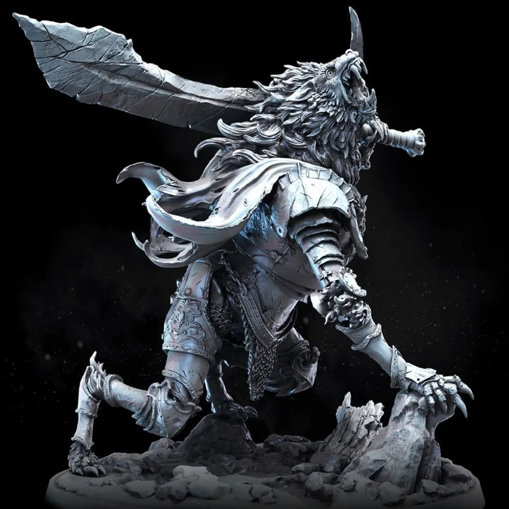 38mm 50mm 75mm Zombie Wolf King Resin Soldier Resin Model DIY Coloring Self-assembly Figurines Miniature Decoration Crafts