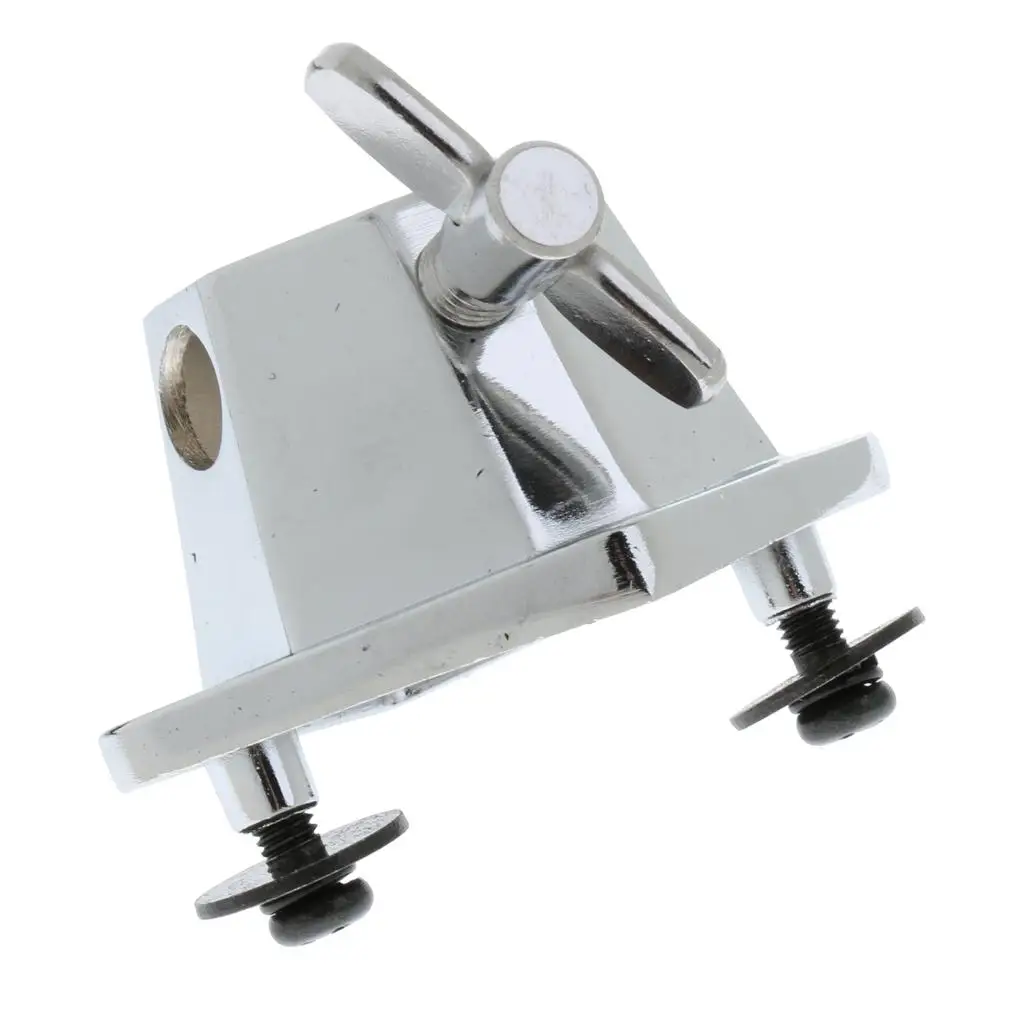 Chrome Drum Mount Bracket Base Rack Supplies Alloy 2.76x1.97in