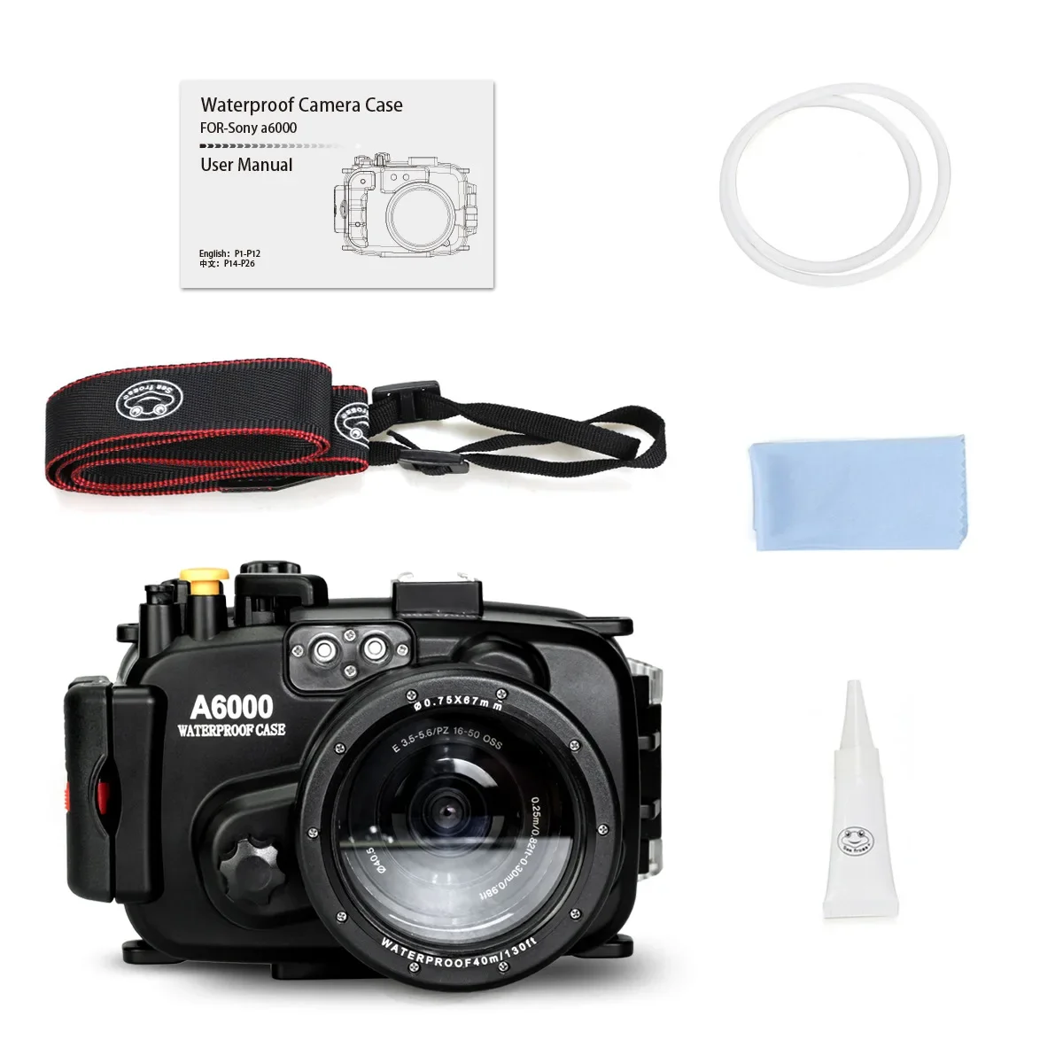 Sea Frog Camera Waterproof Case Underwater Photography Protective Cover Suitable for Sony A5000 A6000 A6300 A6400