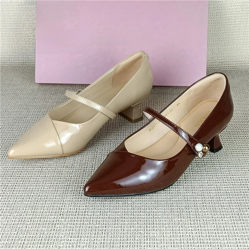 chaussures-mary-jane-harson-en-cuir-veritable-pour-femme-a-bout-pointu-talon-carre-bas-a-enfiler-polyvalentes-en-cuir-de-vachette-peint-ballerines-tendance