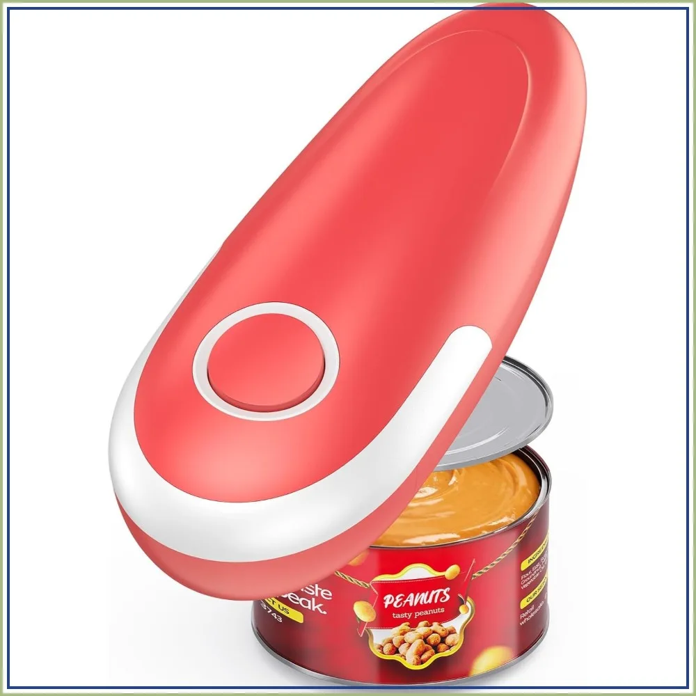 Electric Can Opener, One Touch Battery Operated Automatic Can Opener with Smooth Edge, Hands Free for Seniors with Arthritis, Fits All Can Sizes