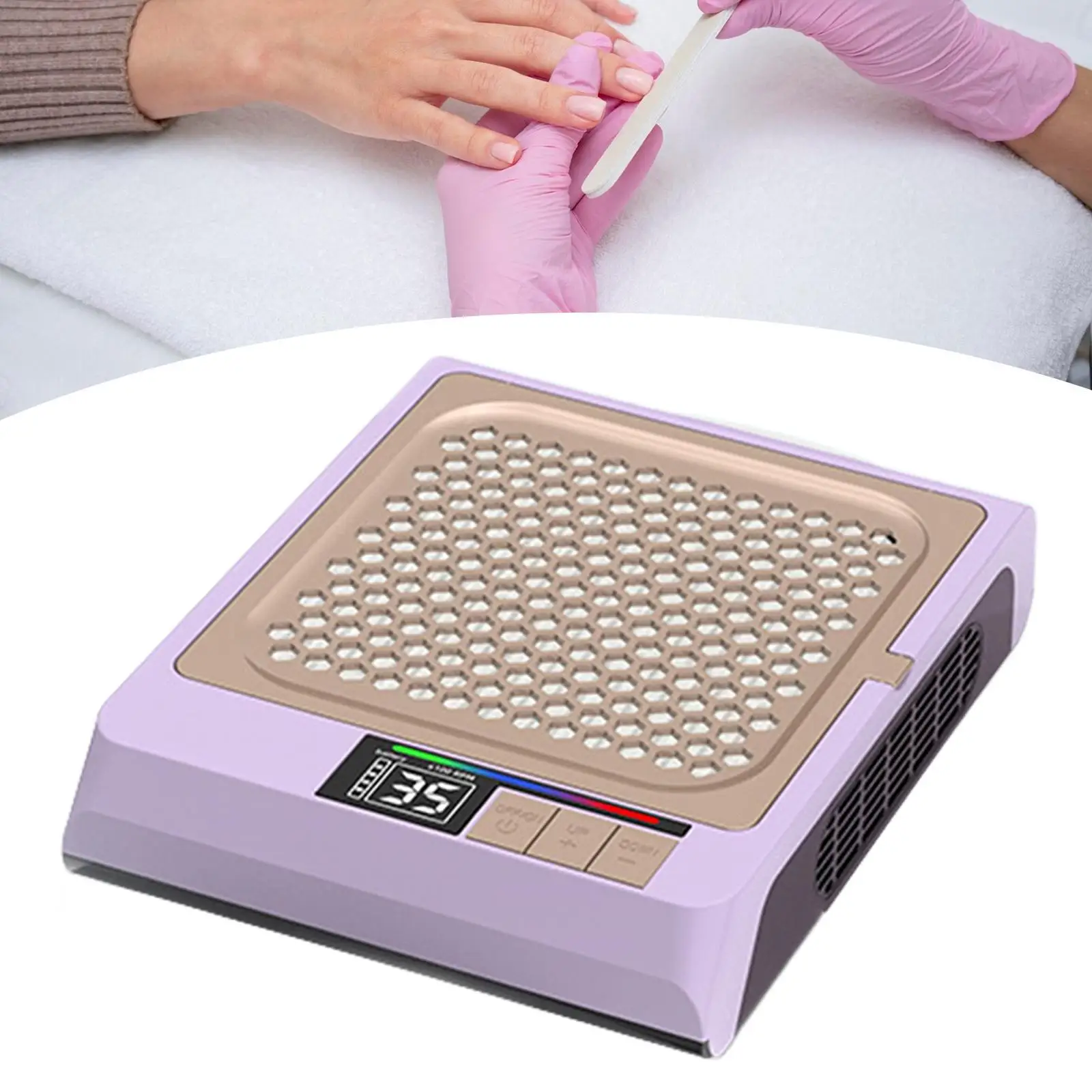 

80W Eletric Nail Dust Cleaner with Reusable Filter Mesh Nails Vacuum Cleaner