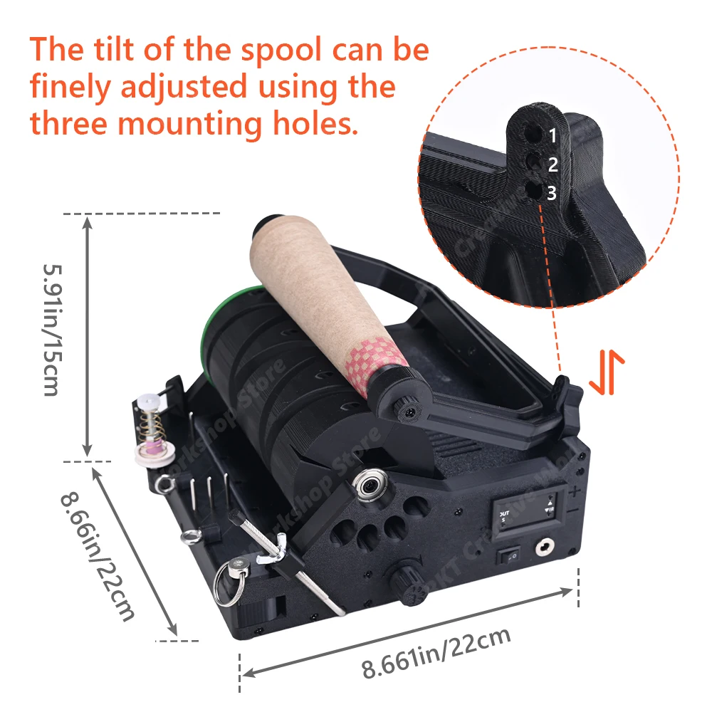 Table-Top Yarn Shedder The Ultimate Tool for Combining and Winding Yarn Features a Timer Burn Protection Quick-Release Spool Hol