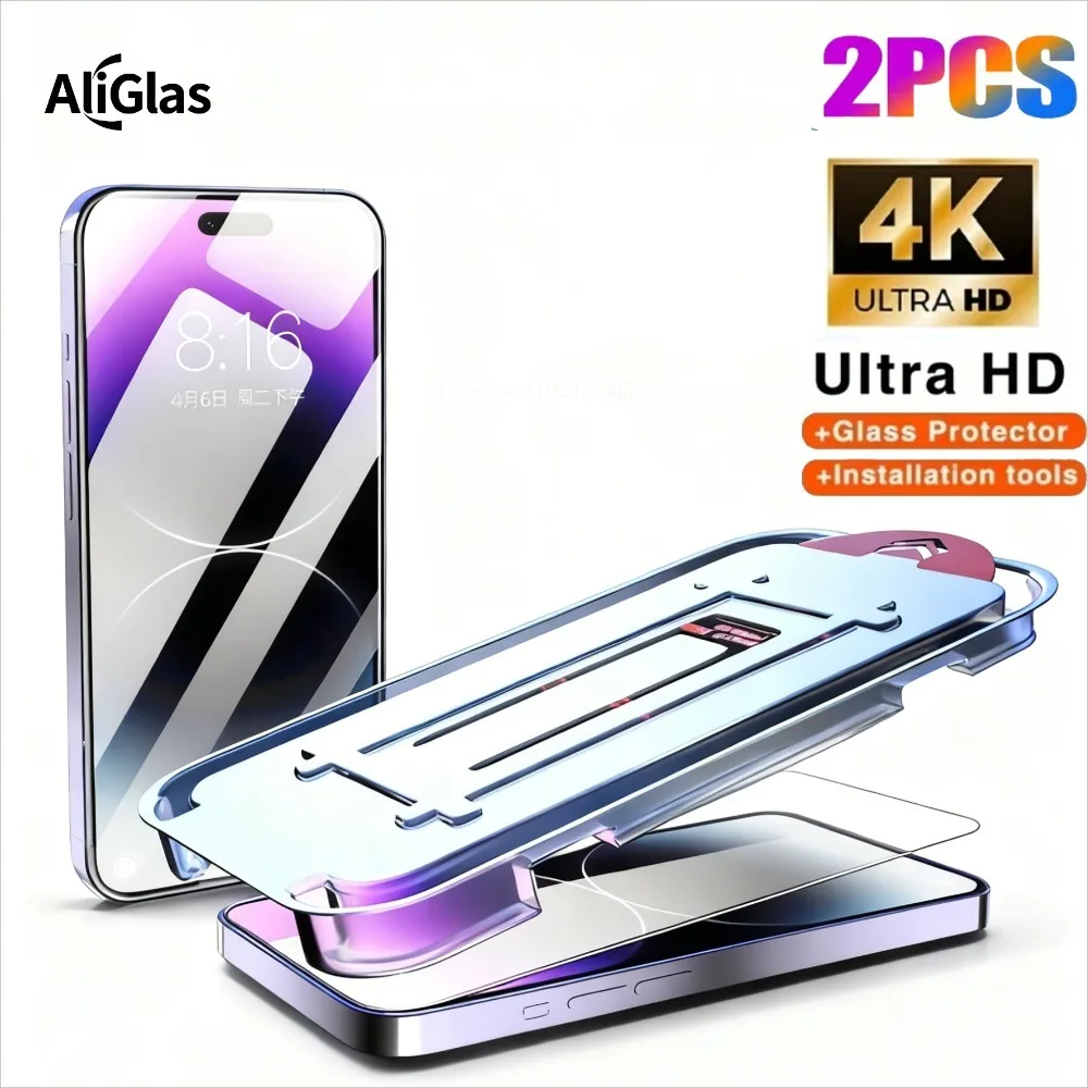 2PCS Dust Free Install Cover Tempered Glass for Realme 14 13 12 11 10 Pro Plus 14 Pro Lite Screen Protector Install Kit Remove