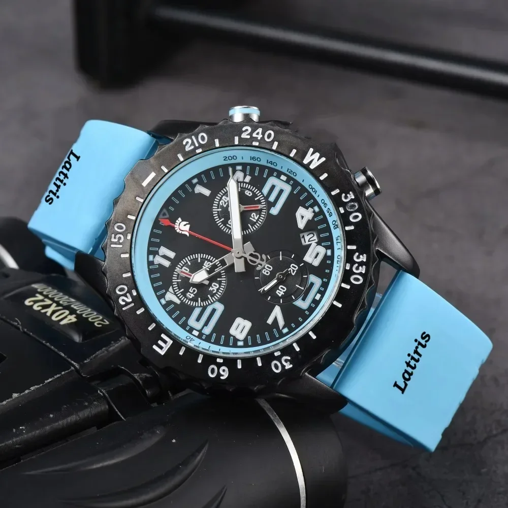 2025 Fashion Business Sports Silicone Tape Multi-function Belt Calendar Luxury Brand Professional Series AAA+ Quartz Watch